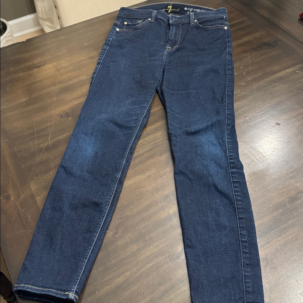 7 For All Mankind Dark Indigo Skinny Jeans